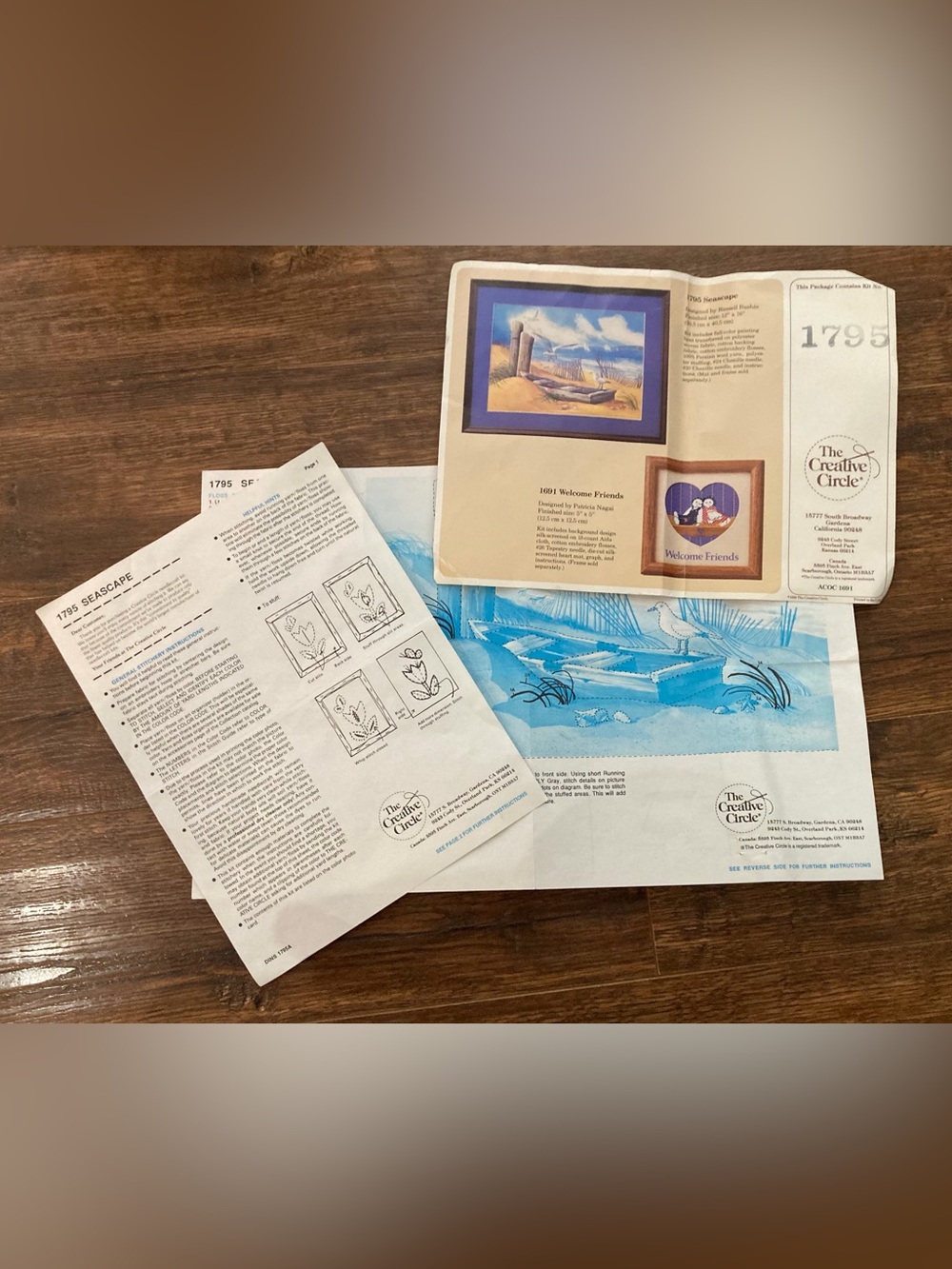 Blue Coastal Embroidery Pattern Set